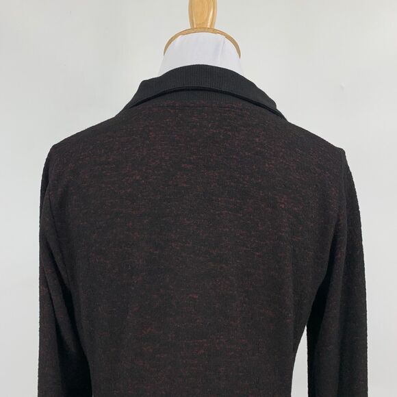 Cabi Dress Womens XXS 2XS Black Plum Cuddle Snap Pockets Long Sleeve Sweater - Picture 7 of 14